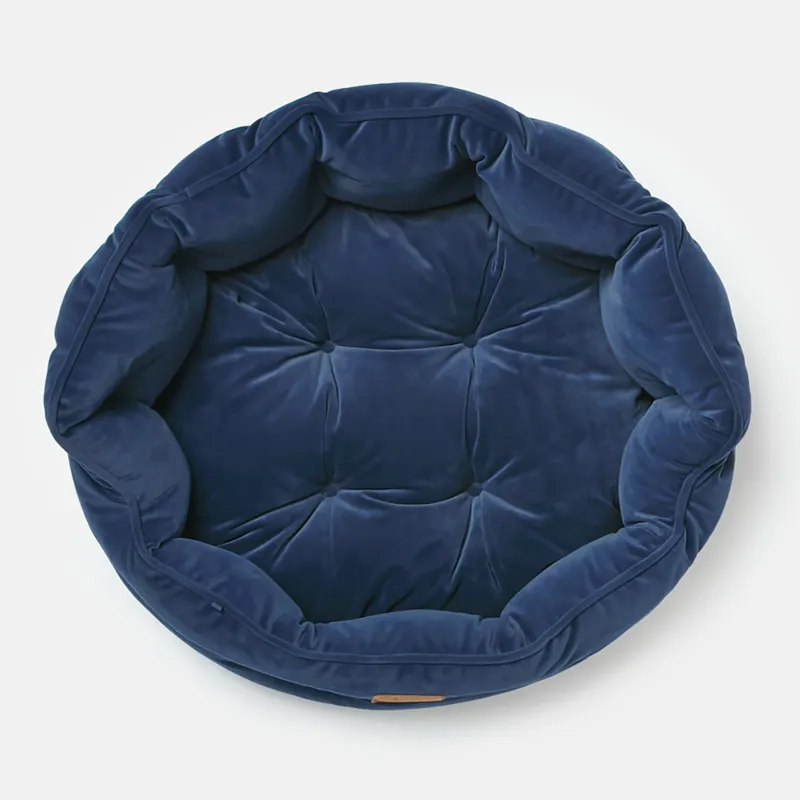 Joules Chesterfield Dog Bed Navy-1